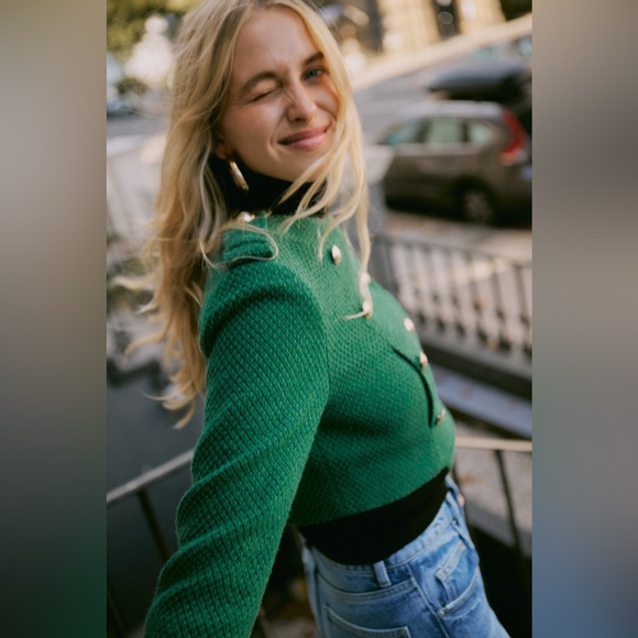 Zara Textured weave jacket - Picture 4 of 8